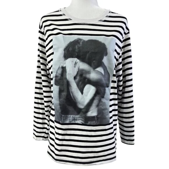 EUC Zara Robert Mapplethorpe Embrace 100% Cotton Striped Top Limited Edition - Picture 2 of 9